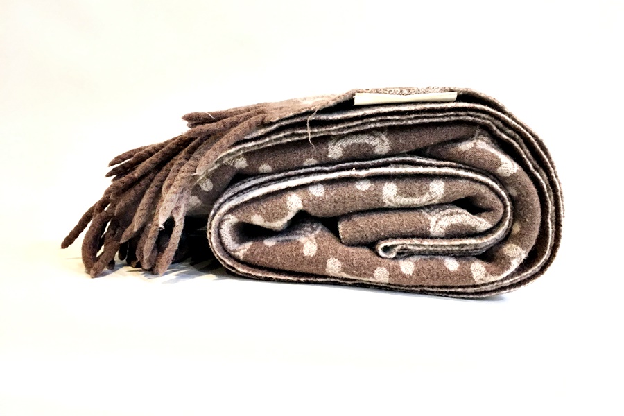 セリーヌ CELINE マカダム柄ブランケット 掛け布団 毛布 日本製 ウール