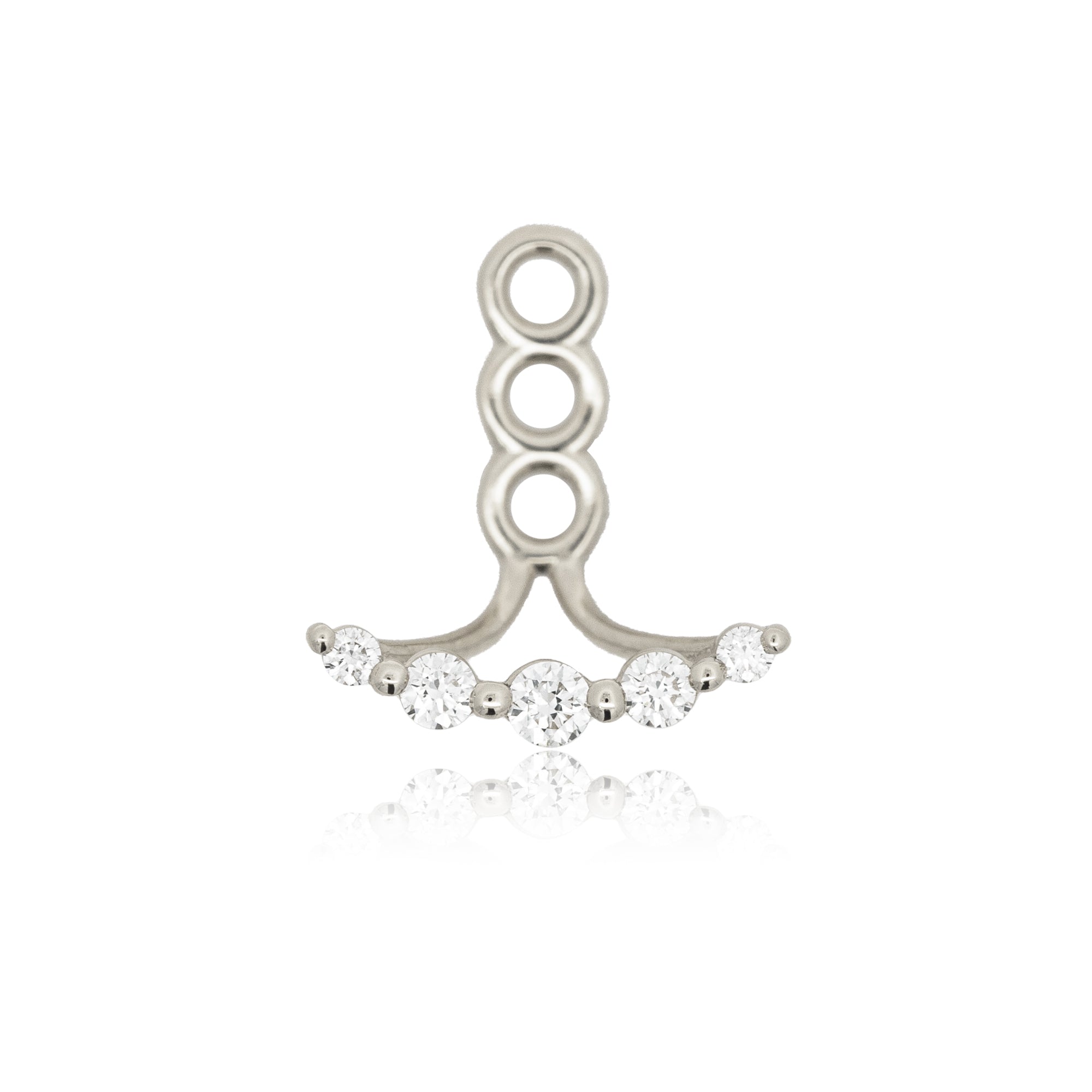 K18/Pt「ルミライン」ピアスチャーム(片耳用)｜【オレフィーチェ】Orefice