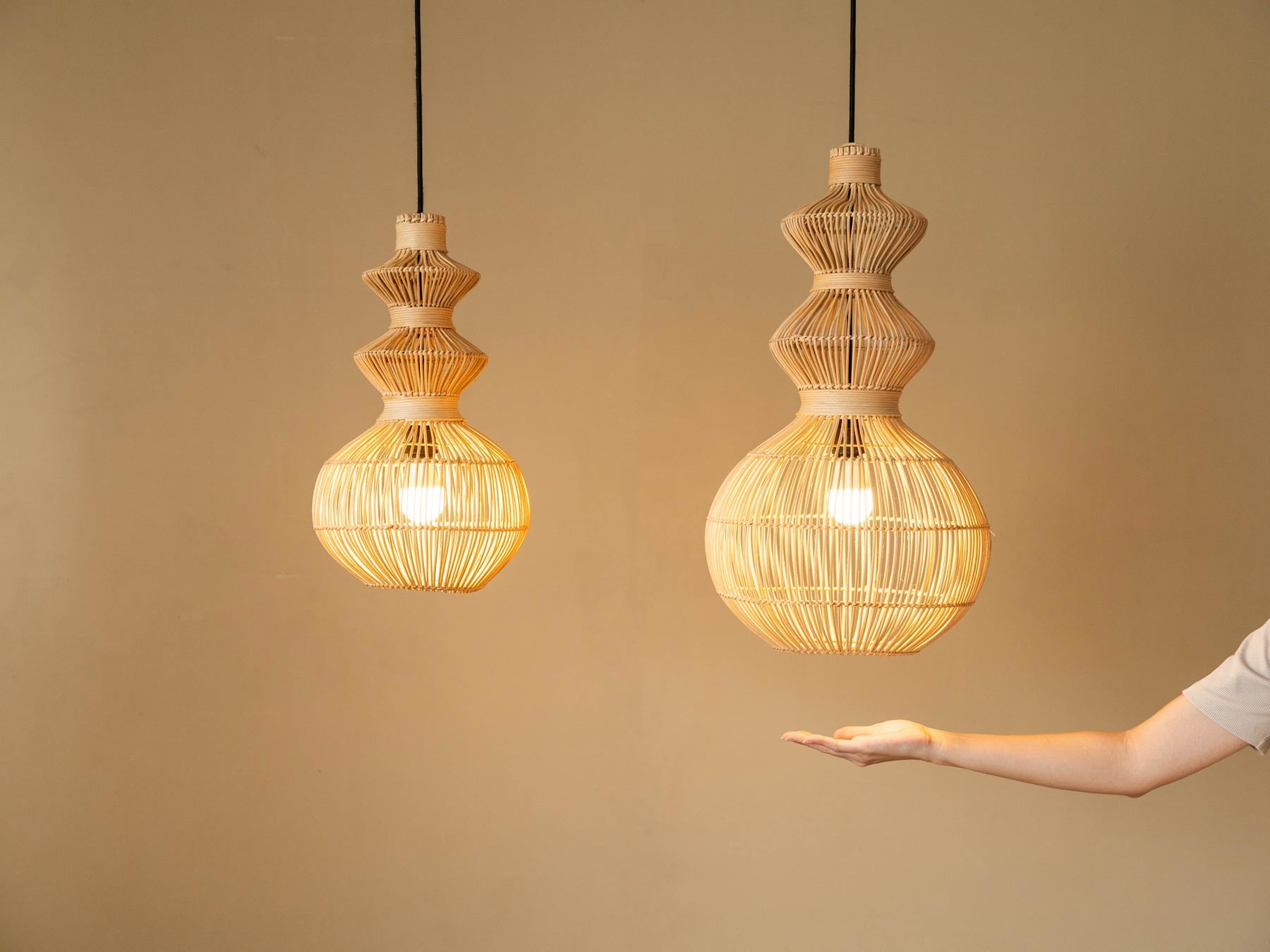 ラタンシェードランプ Fonsol｜ペンダントランプ｜オルネ ド フォイユ