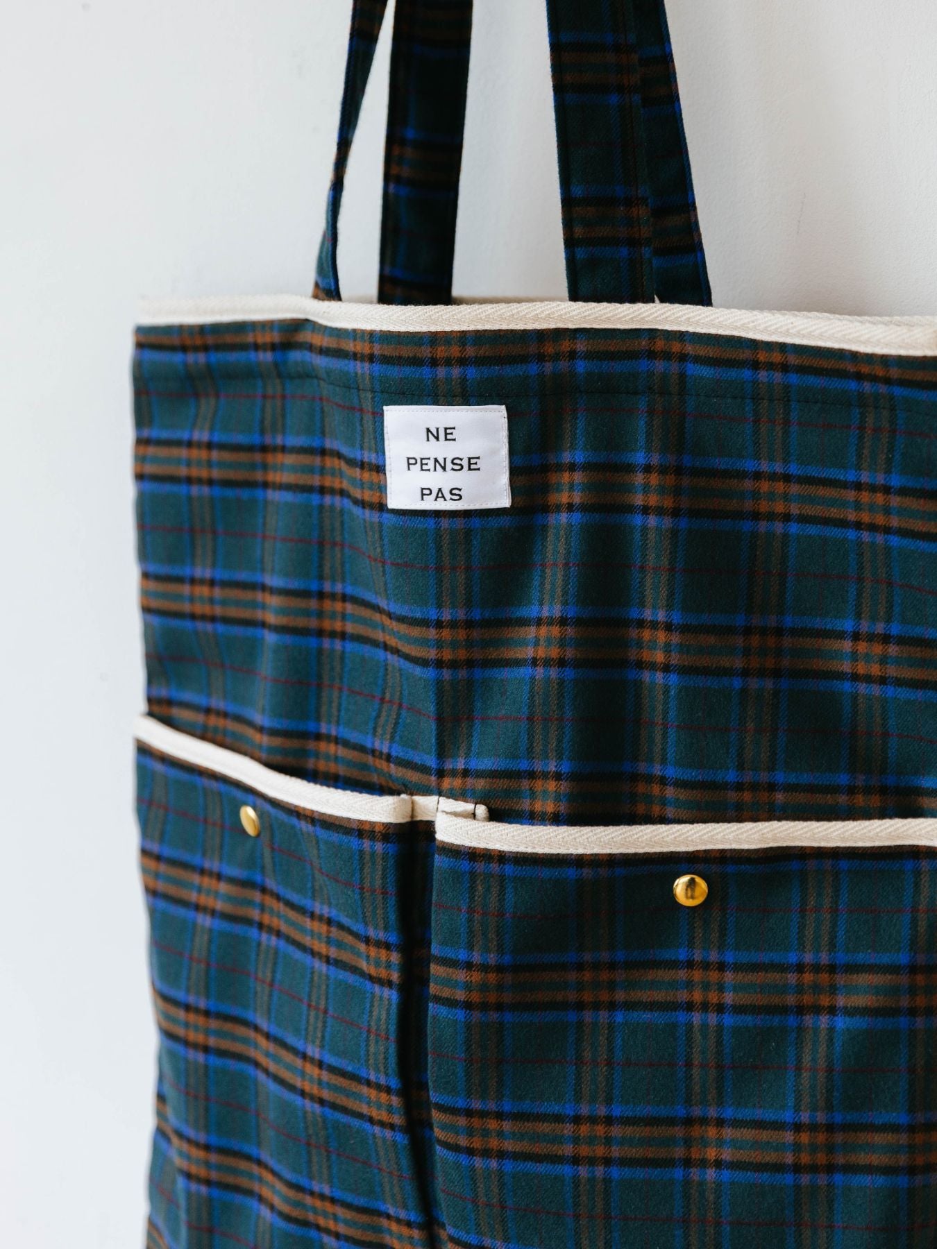 ne pense pas チェックトートバッグ（2ポケット）｜バッグ｜オルネ ド