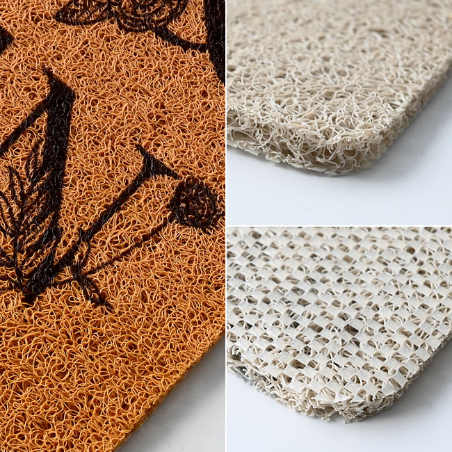 水洗いできるPVC玄関マット 屋内屋外兼用 滑り止め付き カット可能