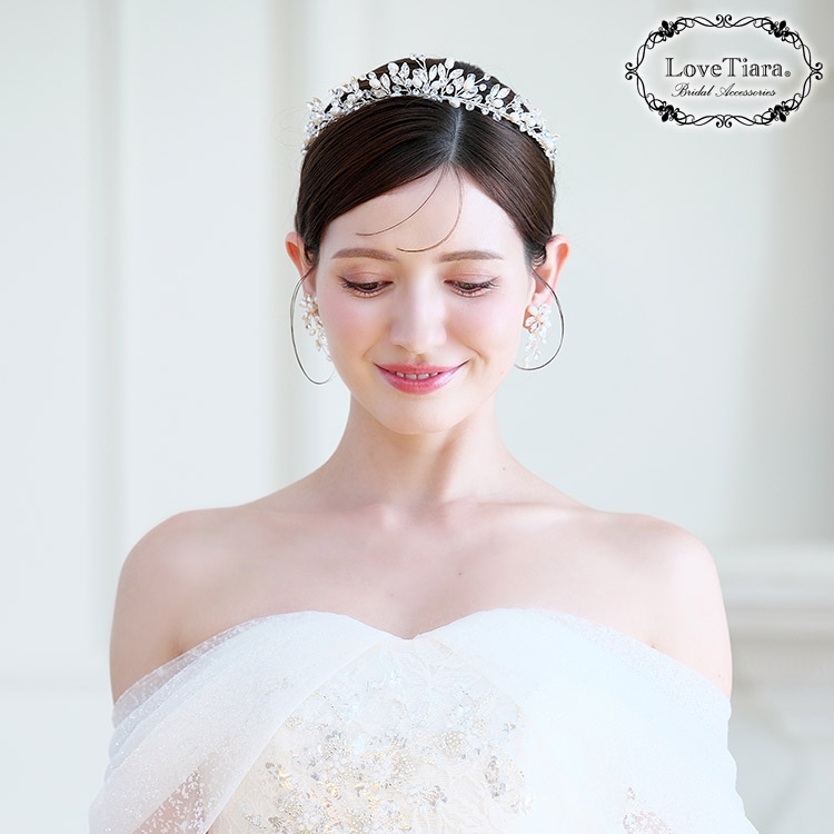 トウィッグリーフティアラ 通信販売ブライダルウェディング通販 髪飾り