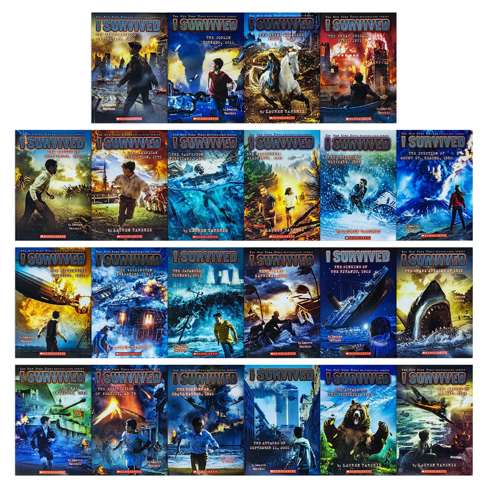 I Survived Series by Lauren Tarshis - A 22 Book Collection