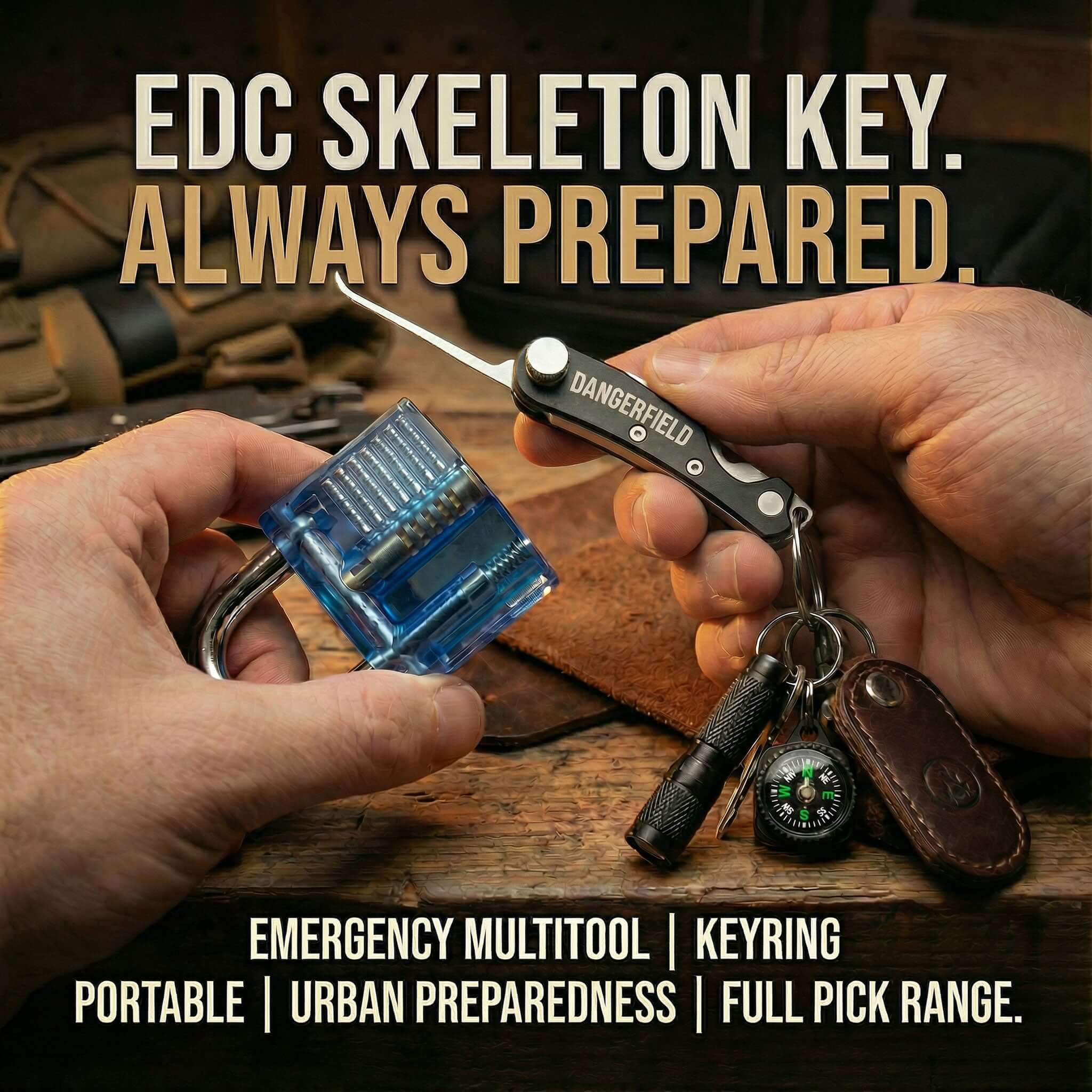 SKELETON Key Multi-Tool Lock Pick Set | Dangerfield