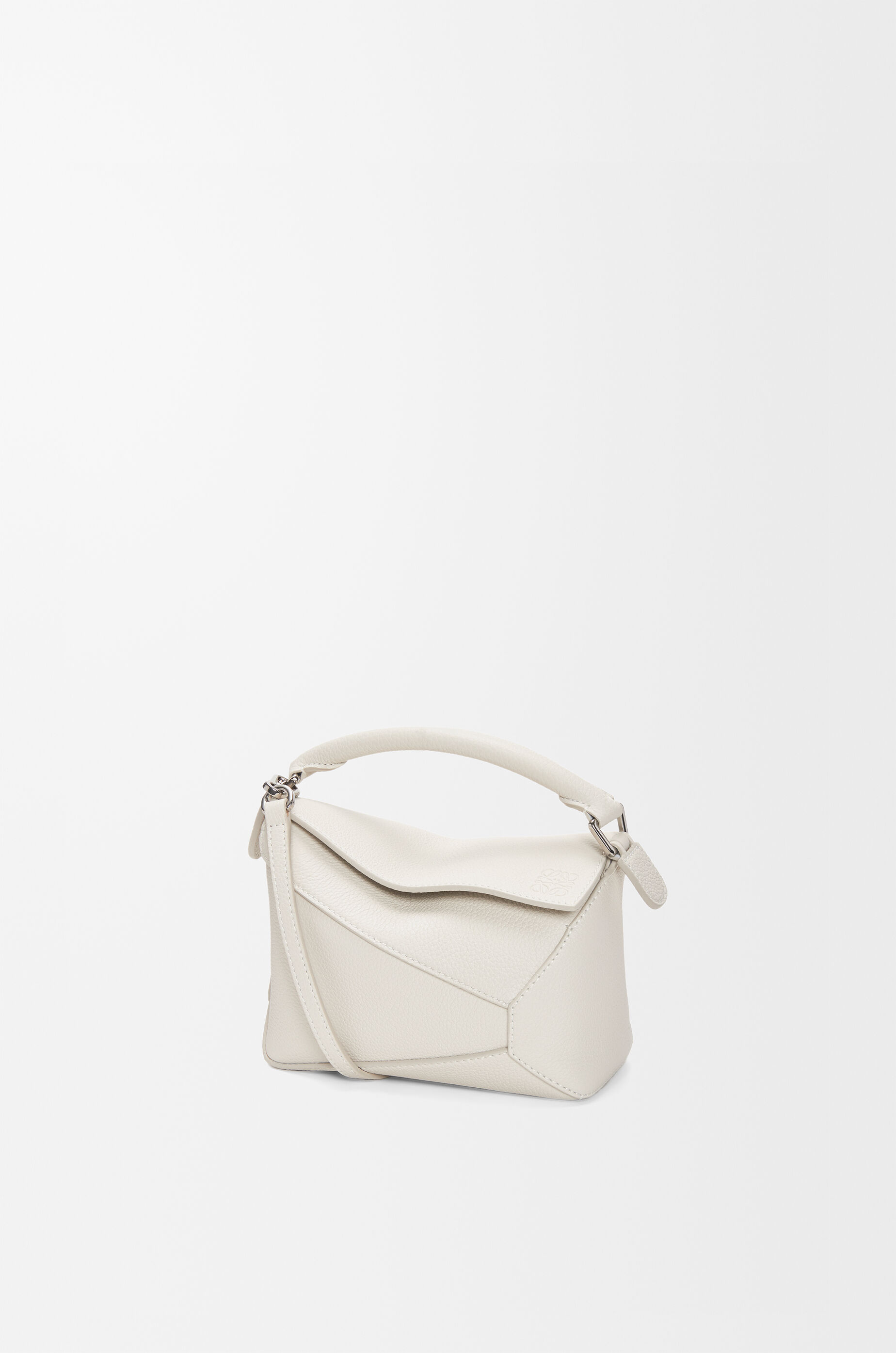 Mini Puzzle Edge bag in soft grained calfskin Grey - LOEWE USA