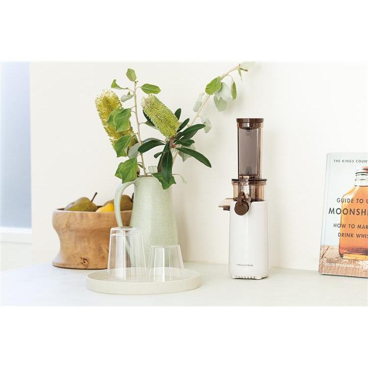 美品 レコルト コールドプレスジューサー 白 タオル掛け ステンレス