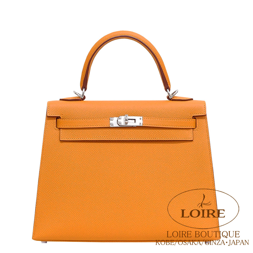 【極美品】エルメス　ケリー　25空箱　32×27×16 エルメス ケリー25/外縫い ブラック ボックスカーフ ゴールド金具