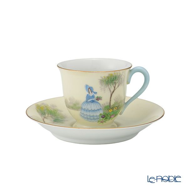 1点限り】オールドノリタケ 金彩 水色ドレス サザンベル デミタス