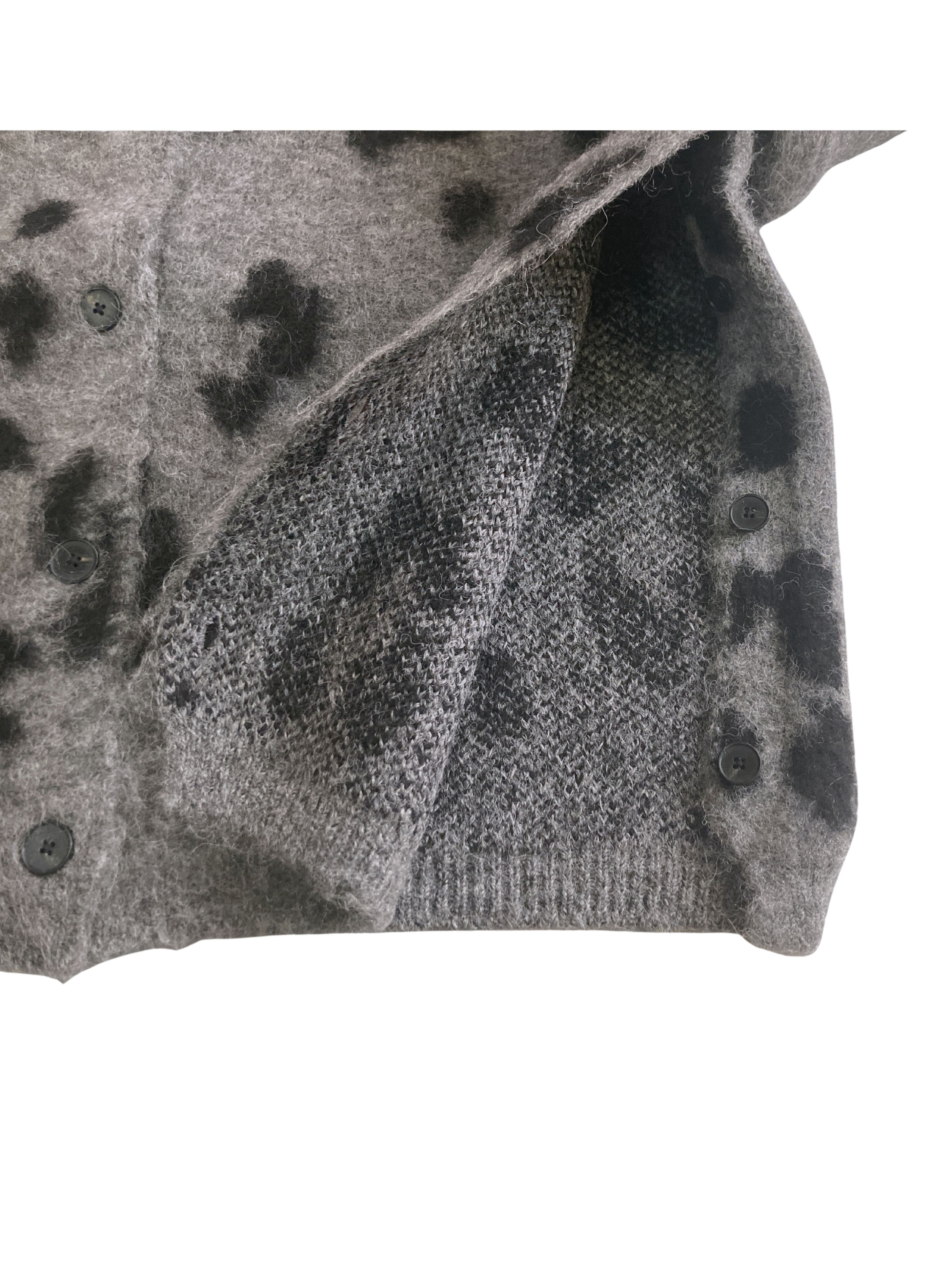 Boutique Ordinary -ブティークオーディナリー Cheetah Knit Cardigan