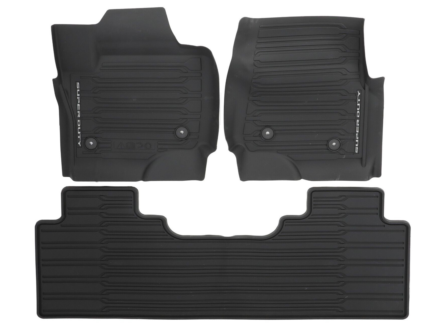 Ford Black 3-Piece Tray Style Floor Liner For Vinyl Flooring