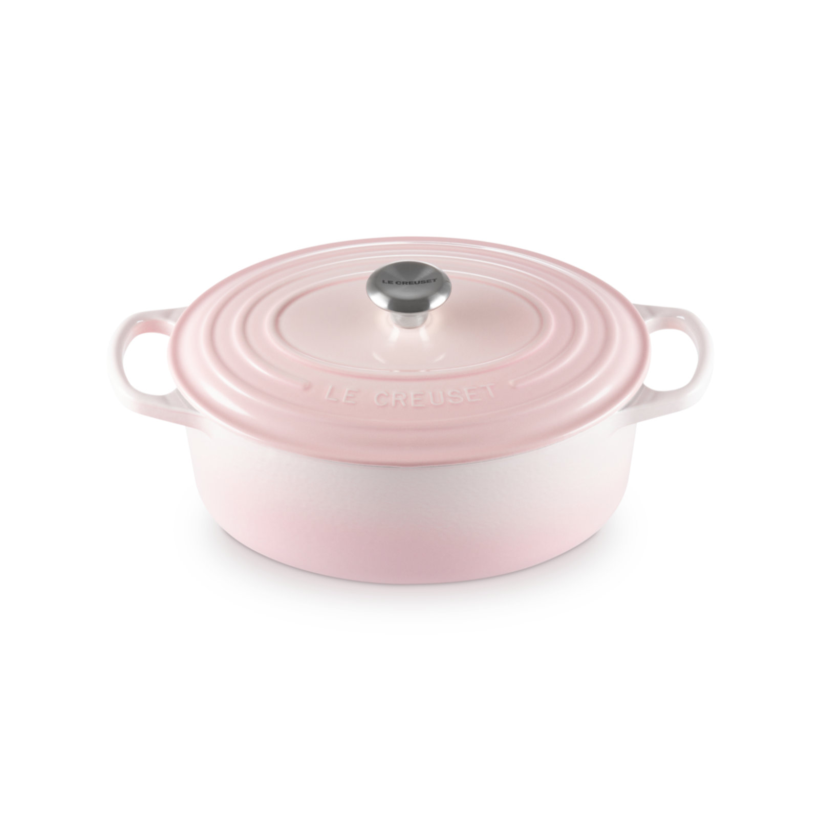 シグニチャー ココット・オーバル 25cm シェルピンク (シルバーツマミ