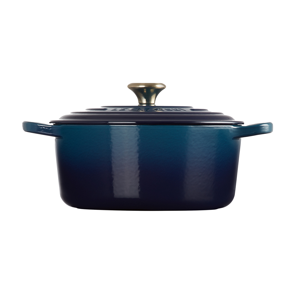 シグニチャー ココット・ロンド 22cm アガベ (ブラックマットホーロー