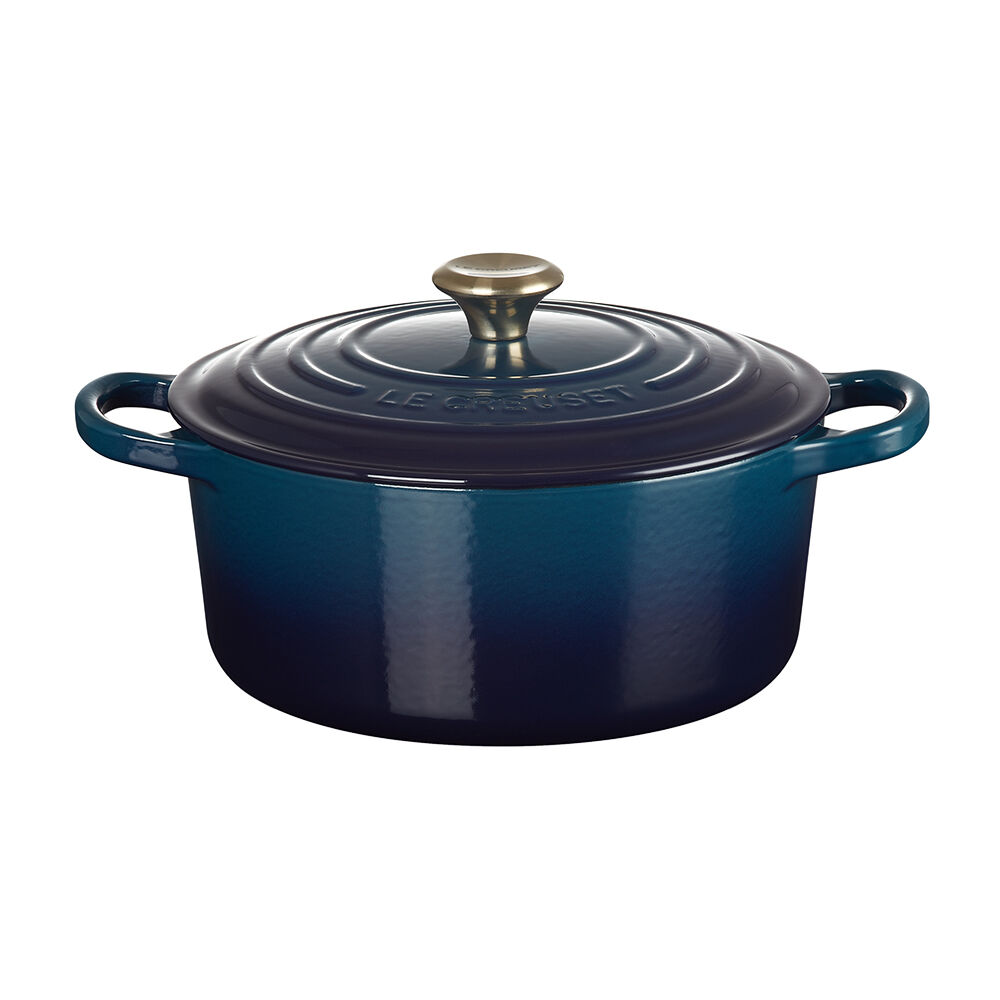 ル・クルーゼ シグニチャー ココット・ロンド 22cm [マットブラック