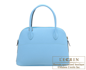 エルメス ボリード27 セレスト ヴォーエプソン シルバー金具