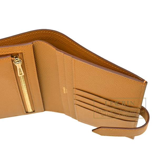 エルメス ベアンコンパクト セサミ ヴォーエプソン ゴールド金具