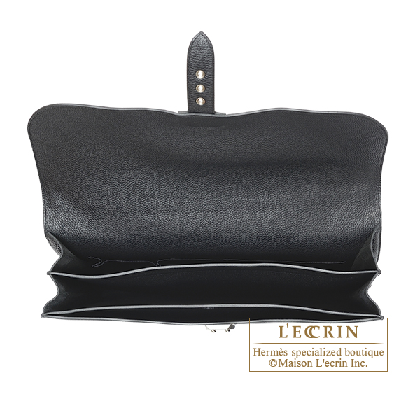 エルメス サックアデペッシュ41 ブラック トゴ シルバー金具