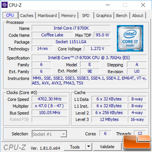 Intel Core i7-8700K and Core i5-8400 Processor Review - Coffee