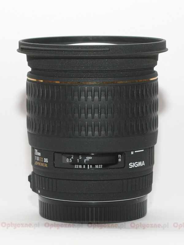 Sigma 20 mm f/1.8 EX DG Aspherical RF - LensTip.com