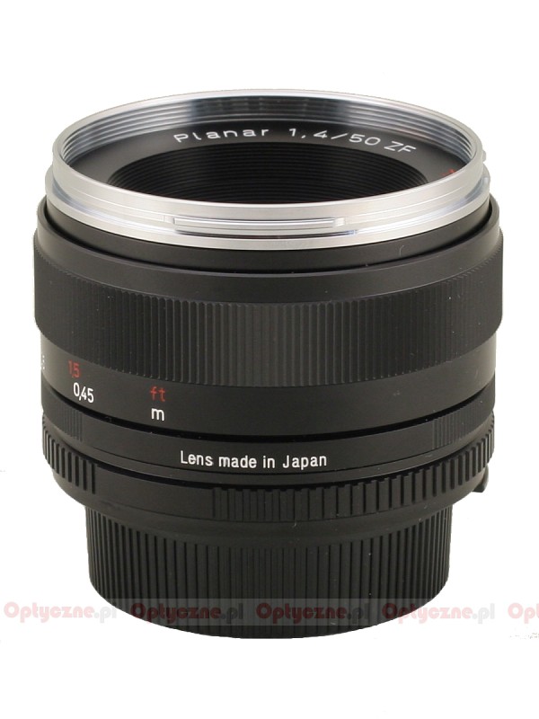 Carl Zeiss Planar T* 50 mm f/1.4 ZF/ZK/ZE - LensTip.com
