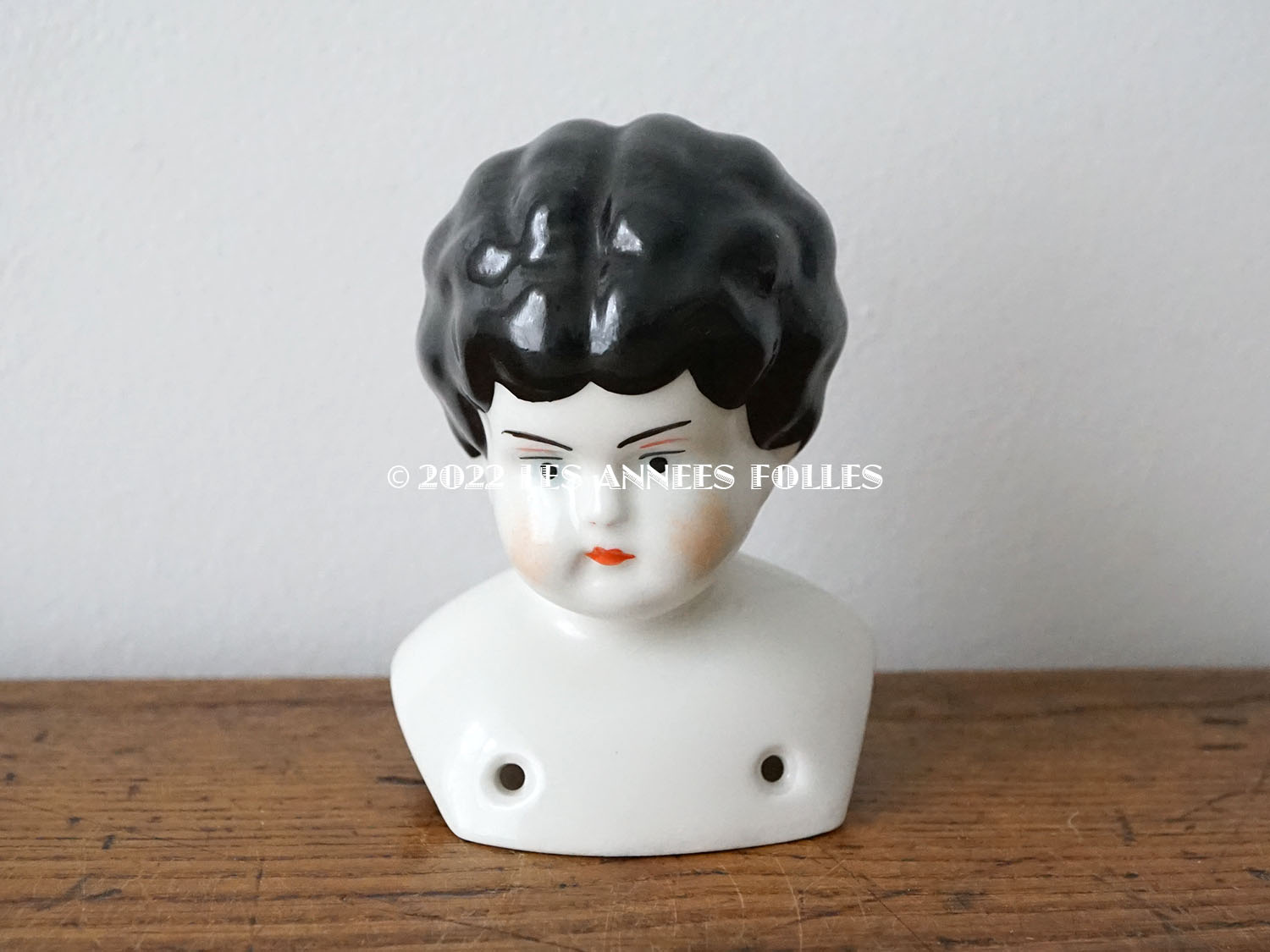 アンティーク チャイナヘッドドール 大きなショルダーヘッド 10.5×7.6