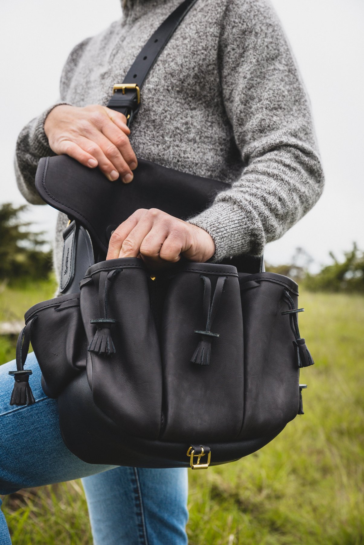 Men's leather bag - Handcrafted
