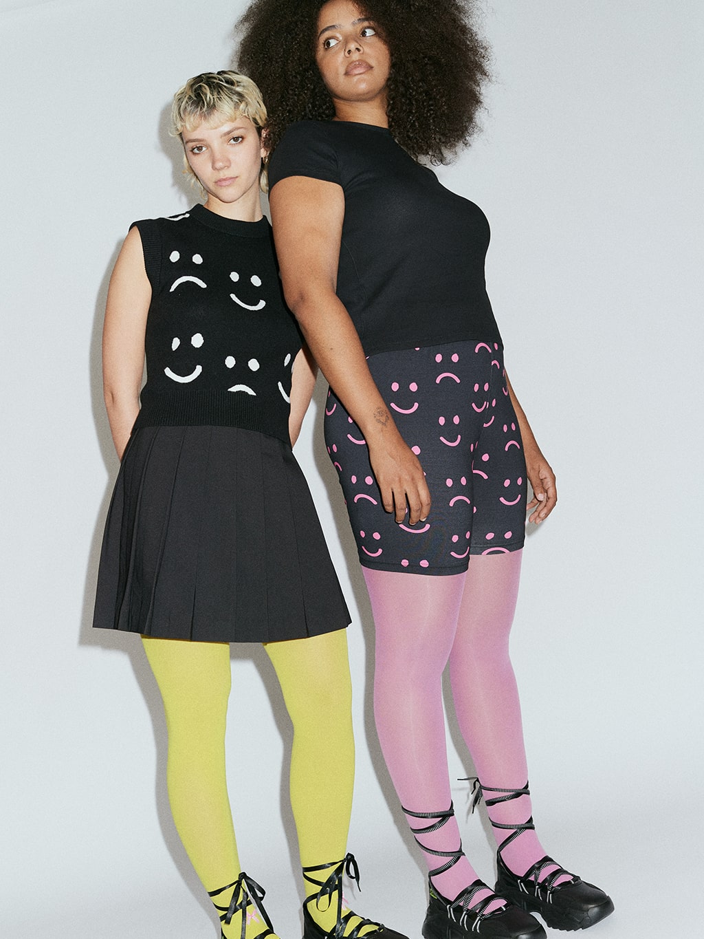 Black Happy Sad Gilet Dress – Lazy Oaf