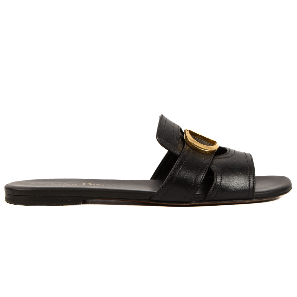 Christian Dior 30 Montaigne Black Sandals - size 37 ○ Labellov