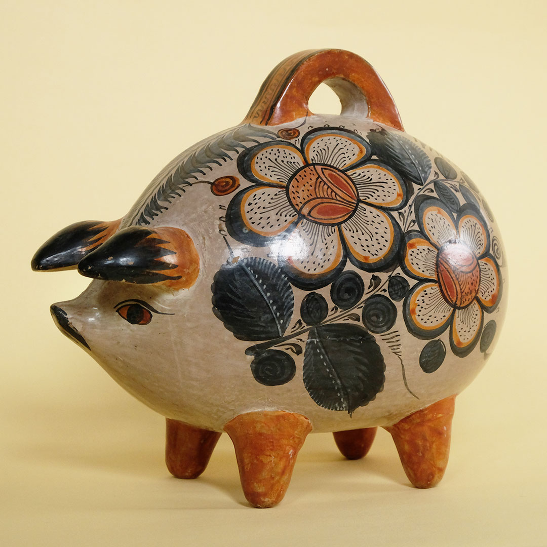 ブタ（トナラ焼）- LABRAVA [メキシコ 民芸 フォークアート 雑貨]