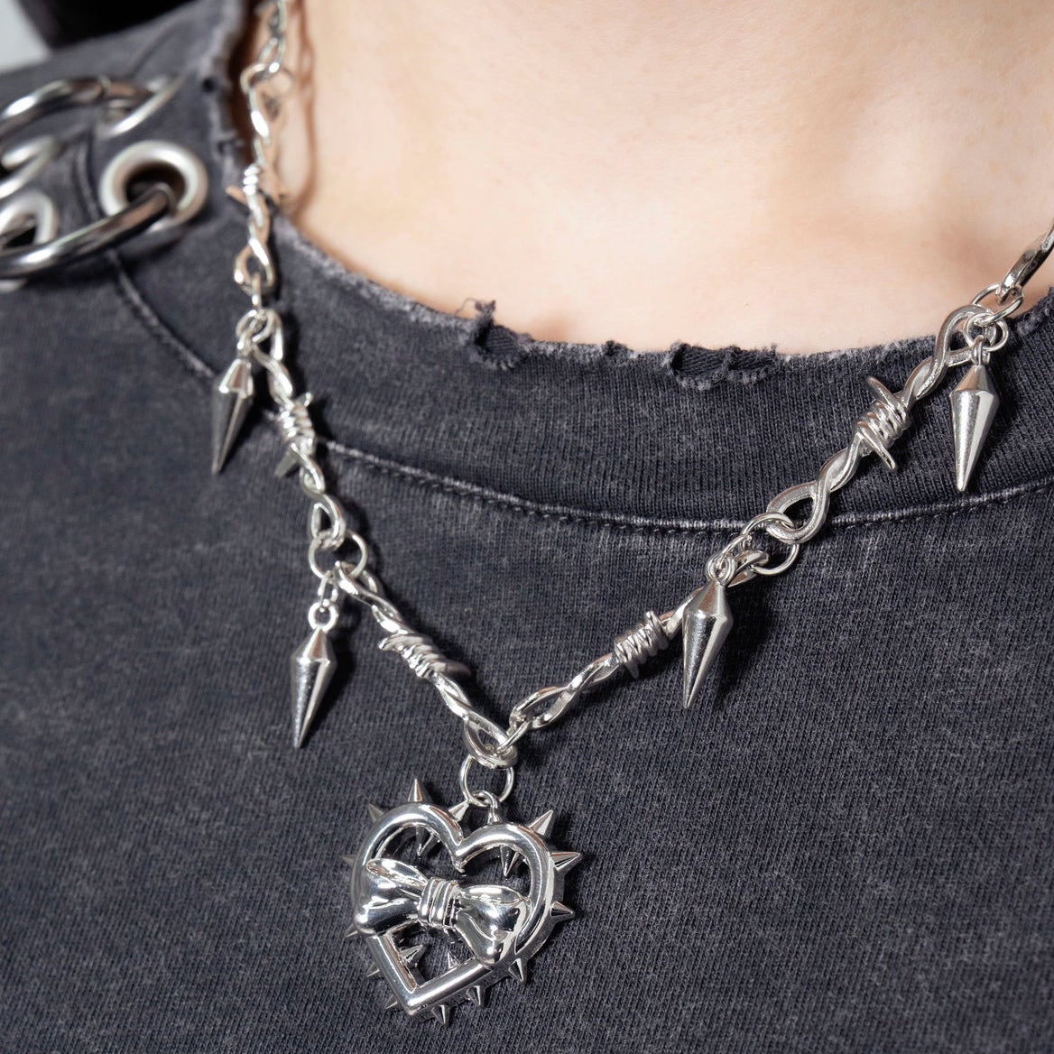 mine》クロウハート有刺鉄線ネックレス- LAFARY ONLINE