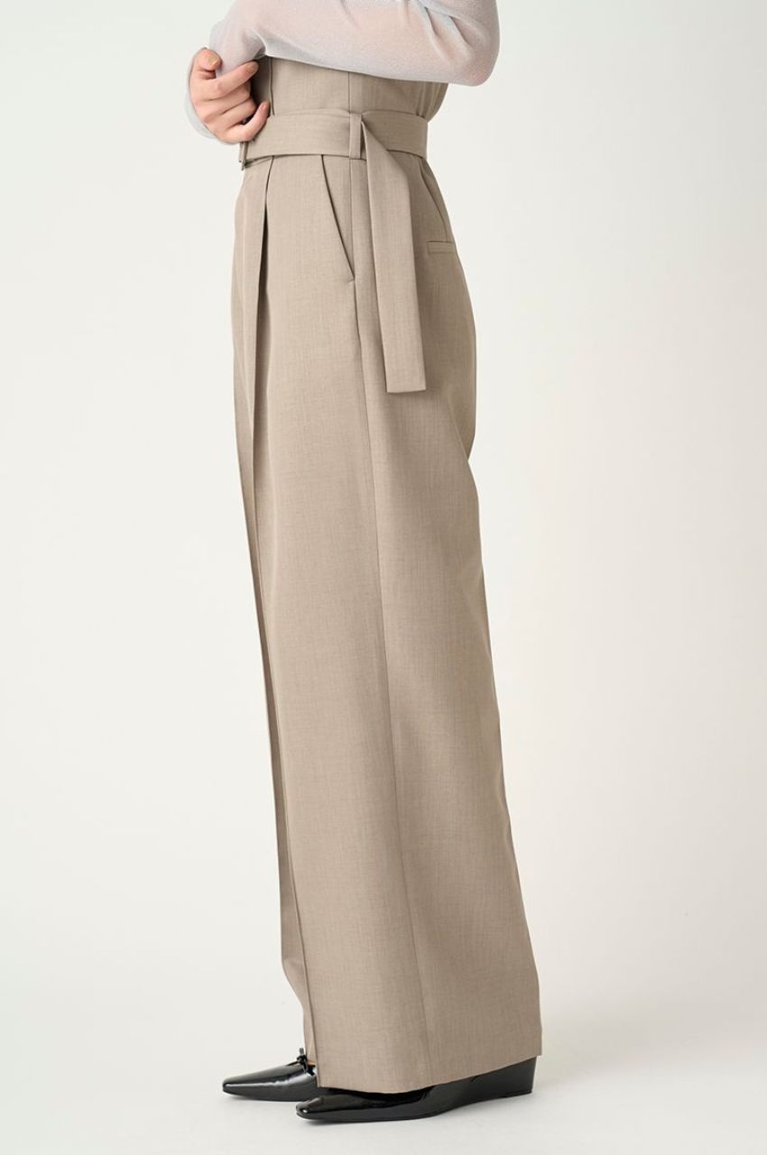 FRAY I.D - 2wayツイルスーパーハイウエストパンツ ( ベージュ