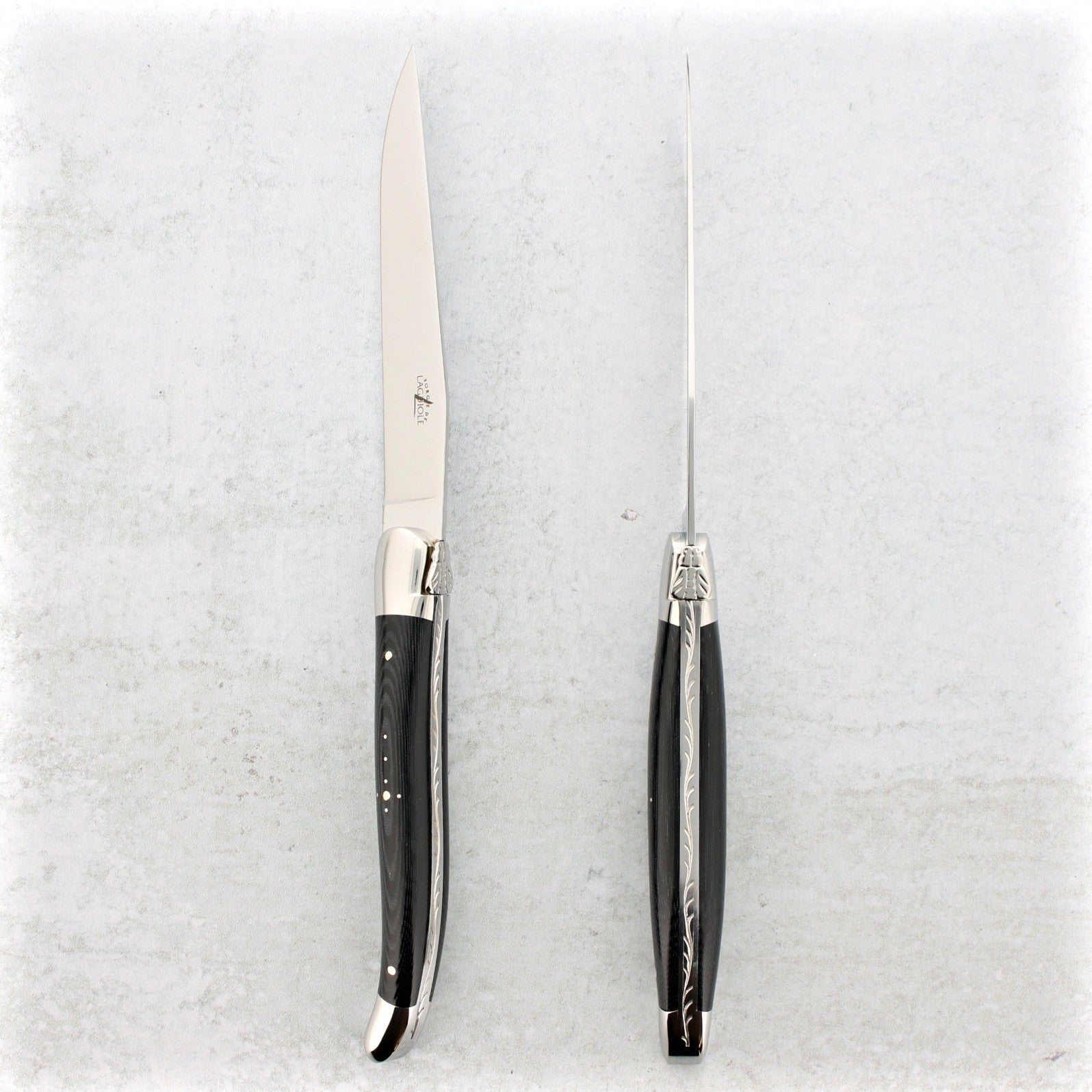 Forge de Laguiole Steak Knives - Black - Laguiole Imports