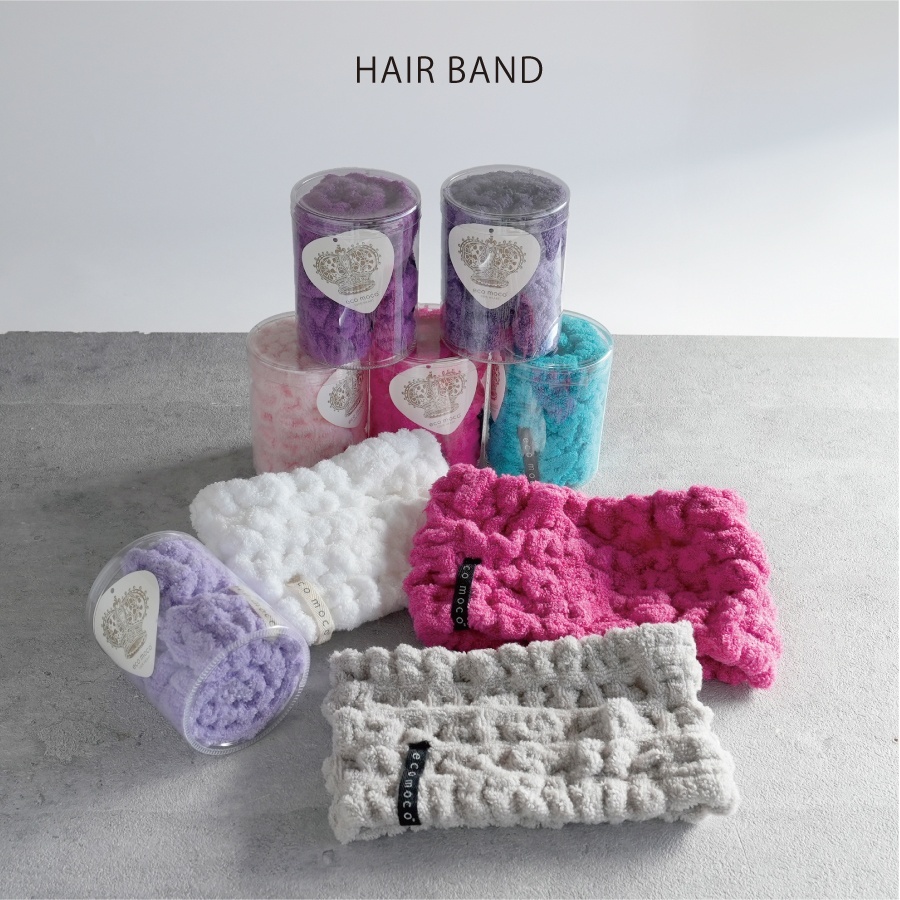 eco moco】エコモコ ヘアバンド タオル 日本製 今治タオル もこもこ