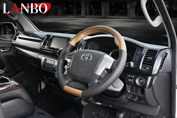 LANBO オリジナル ステアリング ガングリップ［ハイエース 200系4-8型］