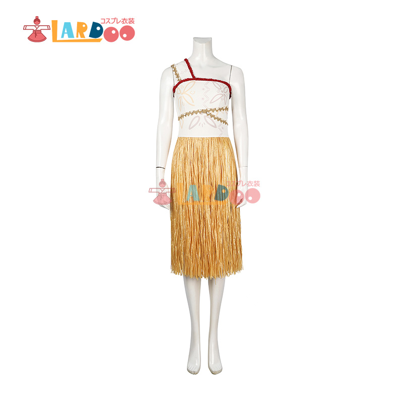 ゆ*う様 【即納】Dハロ モアナ 衣装 ウィッグ付き モアナ コスプレ衣装