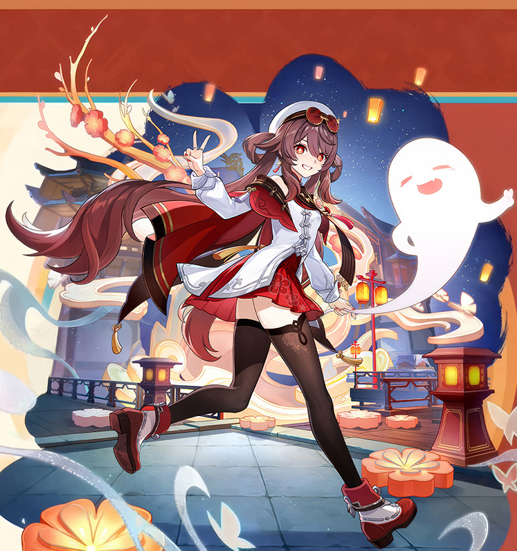 原神 Genshin 璃月 胡桃-「残雪に咲く紅」 新コスチューム コスプレ