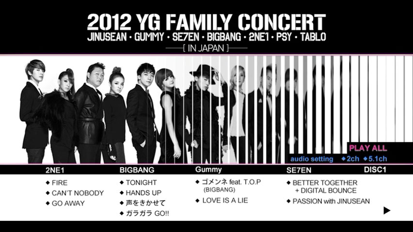 YG Family - 2012 YG Family Concert in Japan 2012 [3DVD ISO 16.6GB