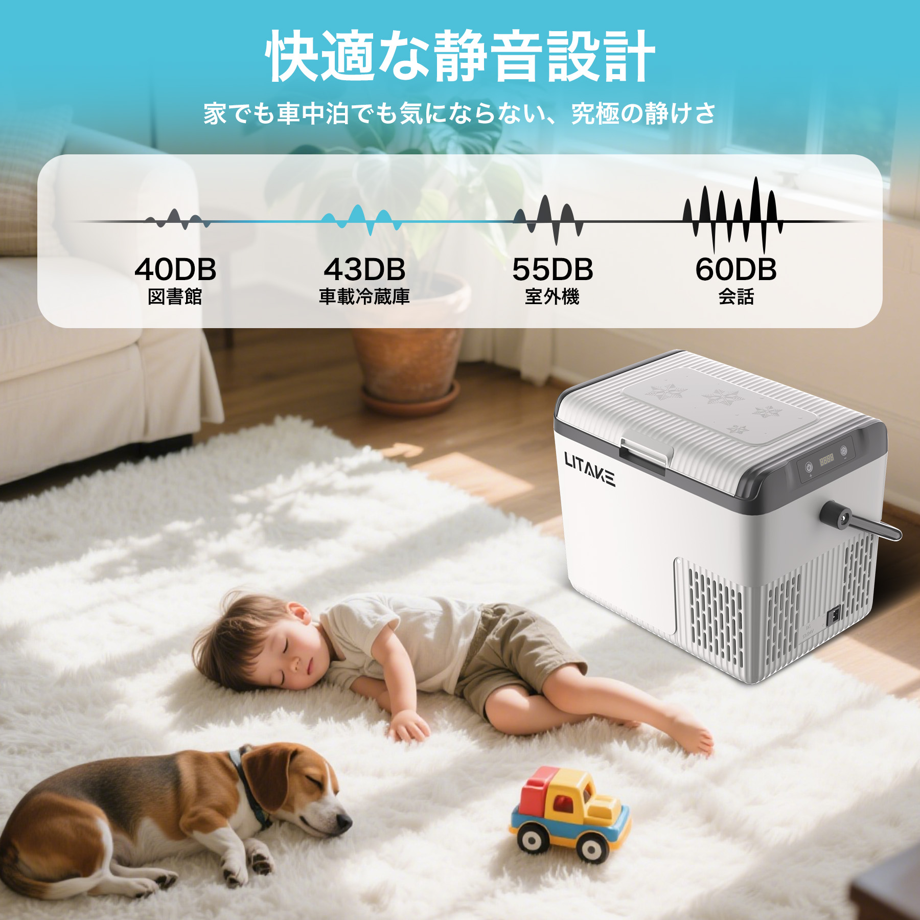 Litake ポータブル冷蔵庫 車載冷蔵庫 18L ポータブル冷蔵庫 車載用