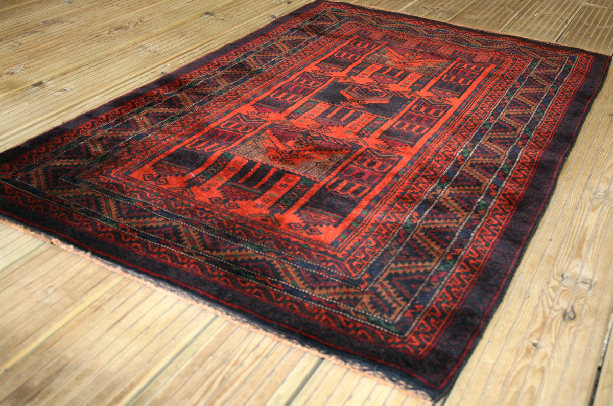Hand-Knotted Afghan Baluch Rug - Ref: 2421 - 132 x 83cm – Little