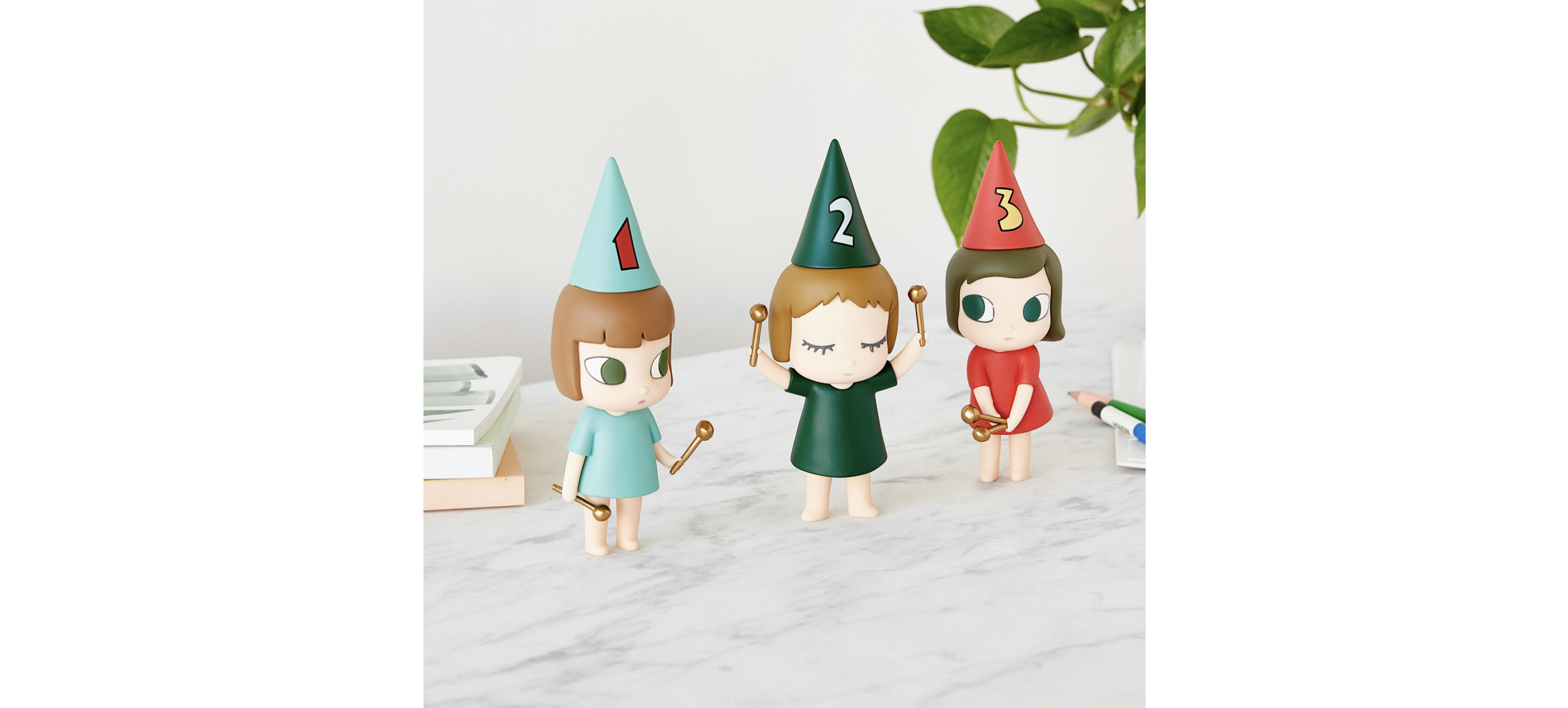 123 Drumming Girls (Set of 3) - YOSHITOMO NARA – Little Art Collection