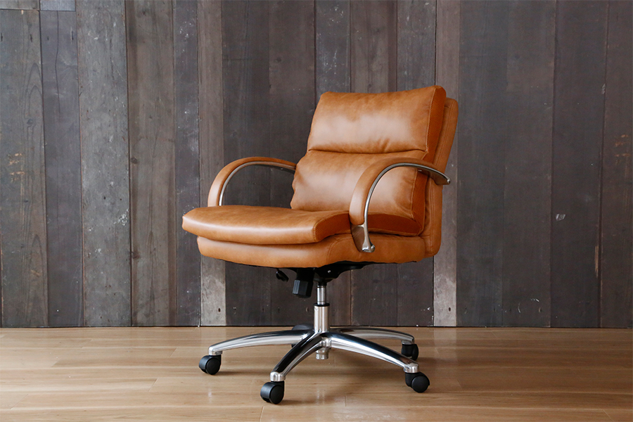 ポケットコイル内蔵 デスクチェア（ダークブラウン） - ワーキング