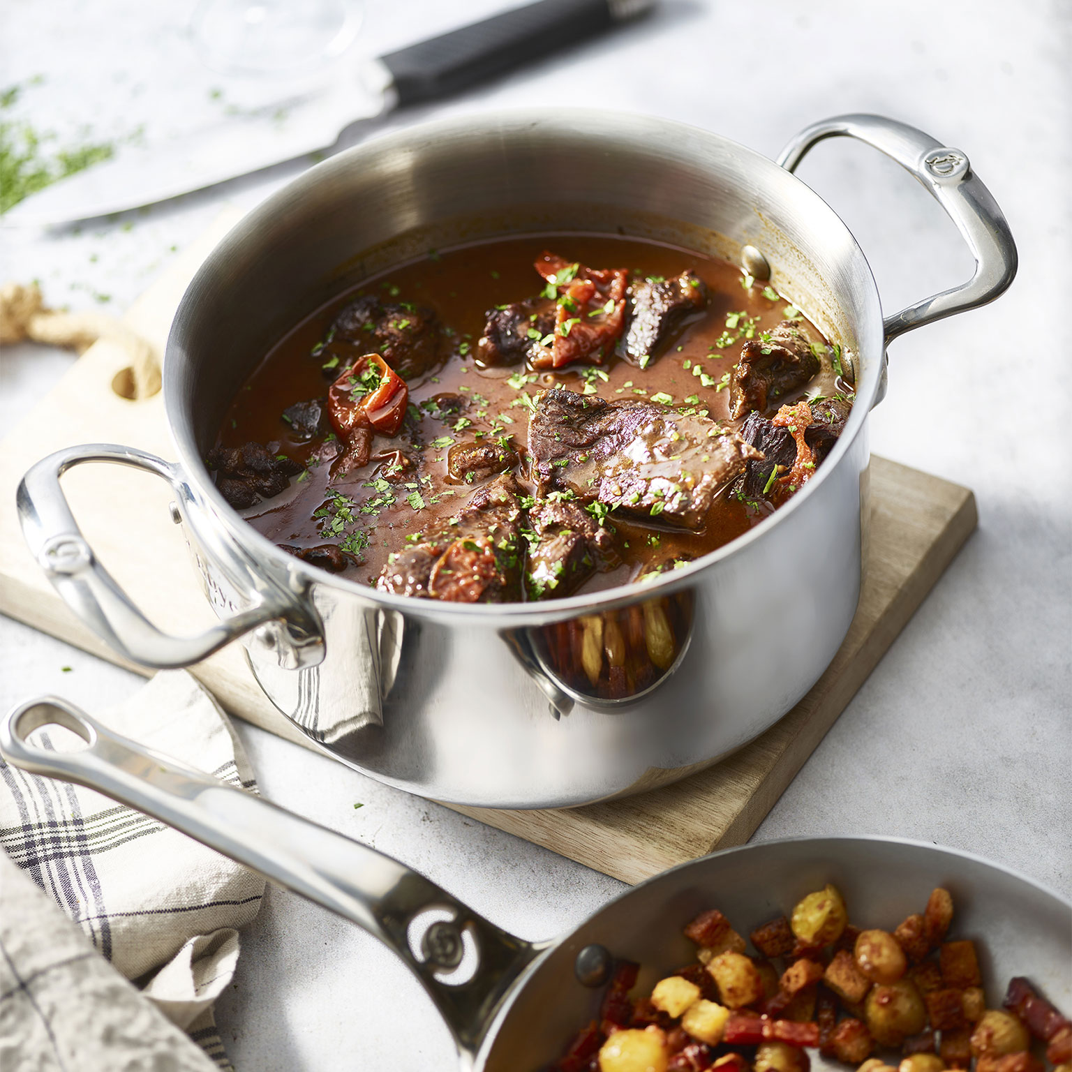 de BUYER（デバイヤー）AFFINITY ステンレス蓋付シチューパン 20cm