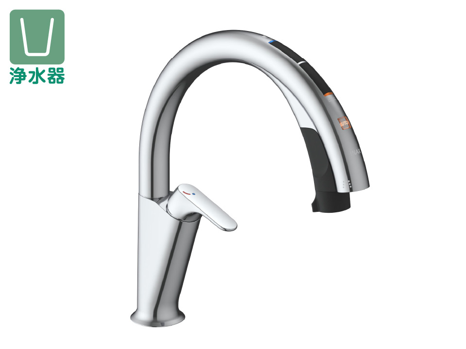 取付工事付 キッチン用タッチレス水栓 ナビッシュ ハンズフリータイプ