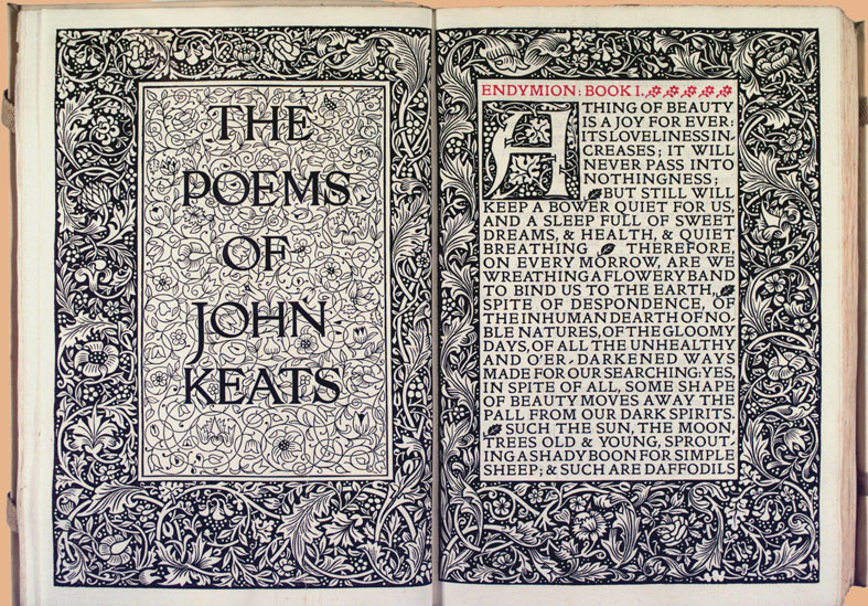 ケルムスコット・プレス『ジョン・キーツ詩集』詳細画像 福岡大学図書館
