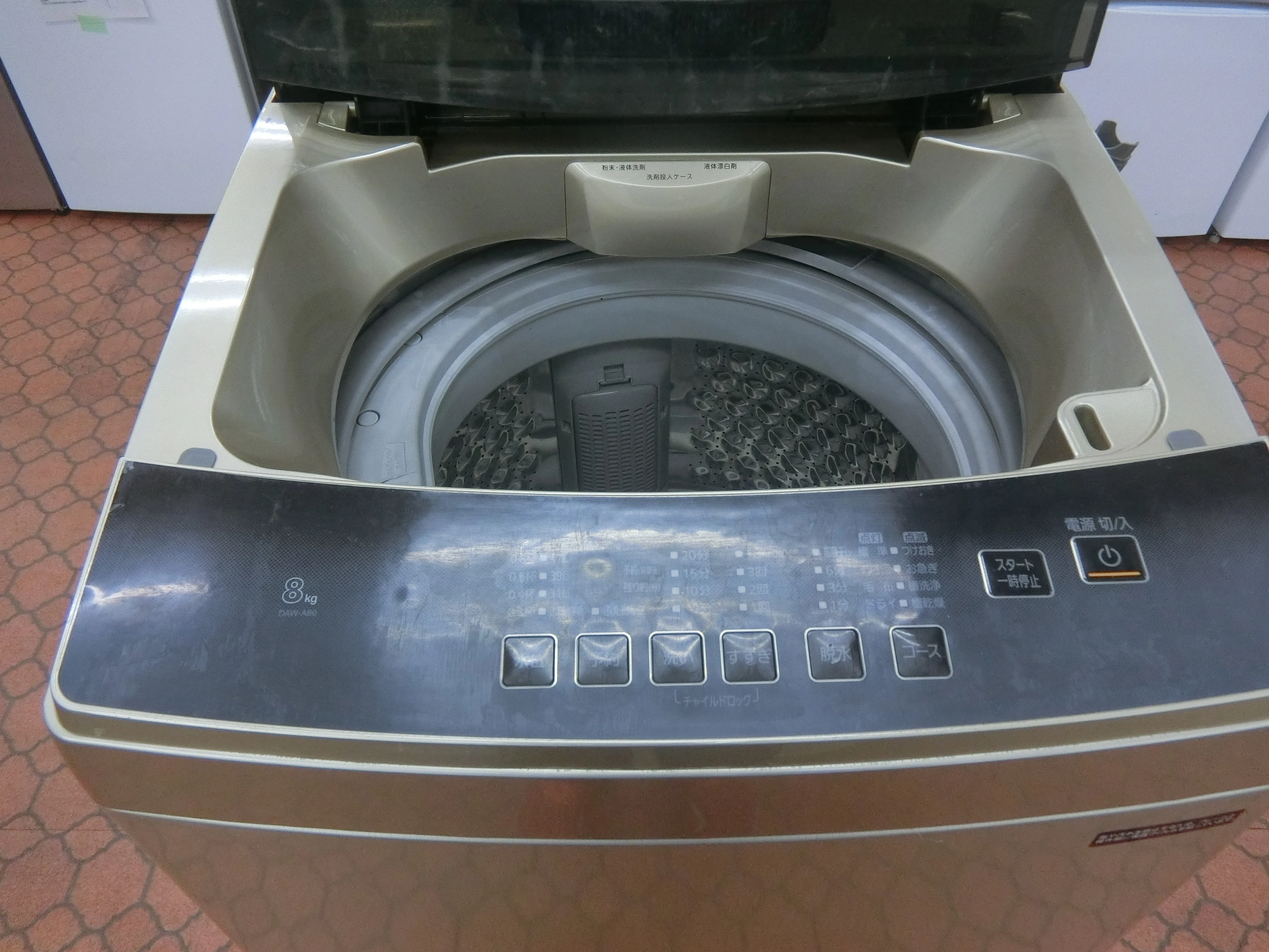 洗濯機8K アイリスオーヤマ 2021年 日焼け有 DAW-A80 | 洗濯機