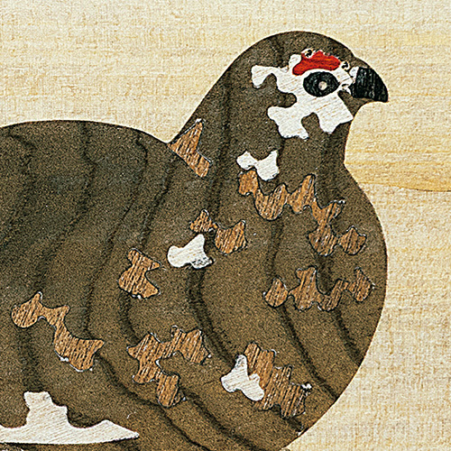 朴木立堂 富山木象嵌「雷鳥と立山連峰」 | ライトアップオンラインストア