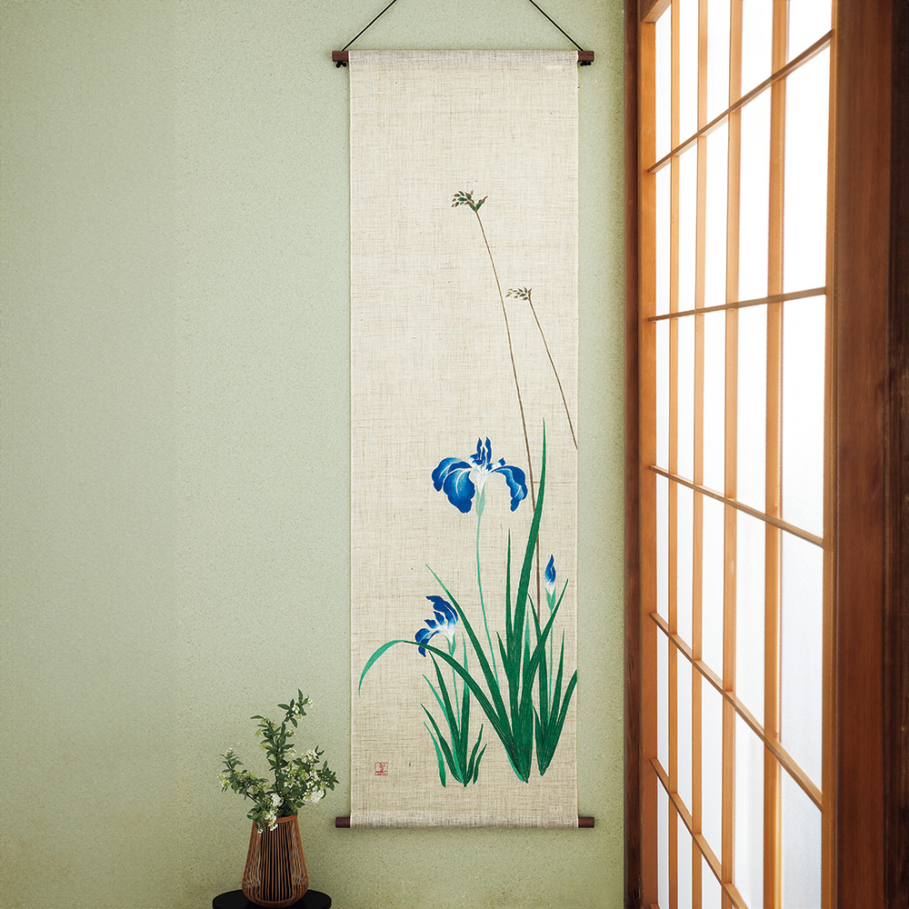 万葉舎 手描きタペストリー／燕子花 | ライトアップオンラインストア