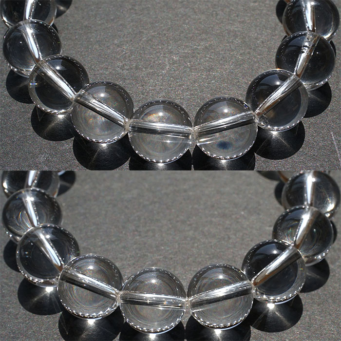 山梨県黒平水晶プレスレット　 新品　未使用 日本製 自社製 幻の国産水晶 山梨県 水晶 黒平鉱山 黒平黒水晶 ご当地