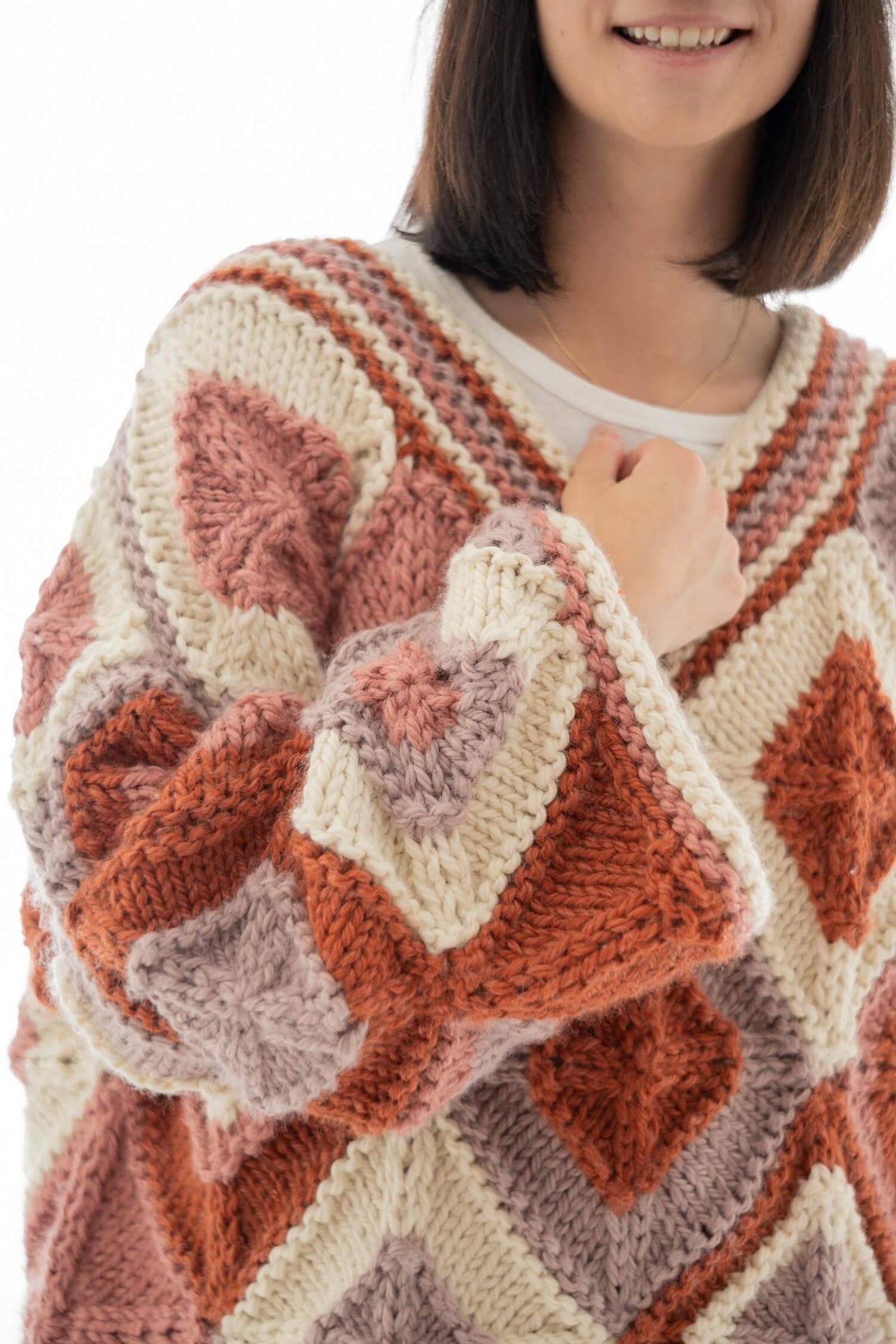 Patchwork Sweater (Knit) – Lion Brand Yarn