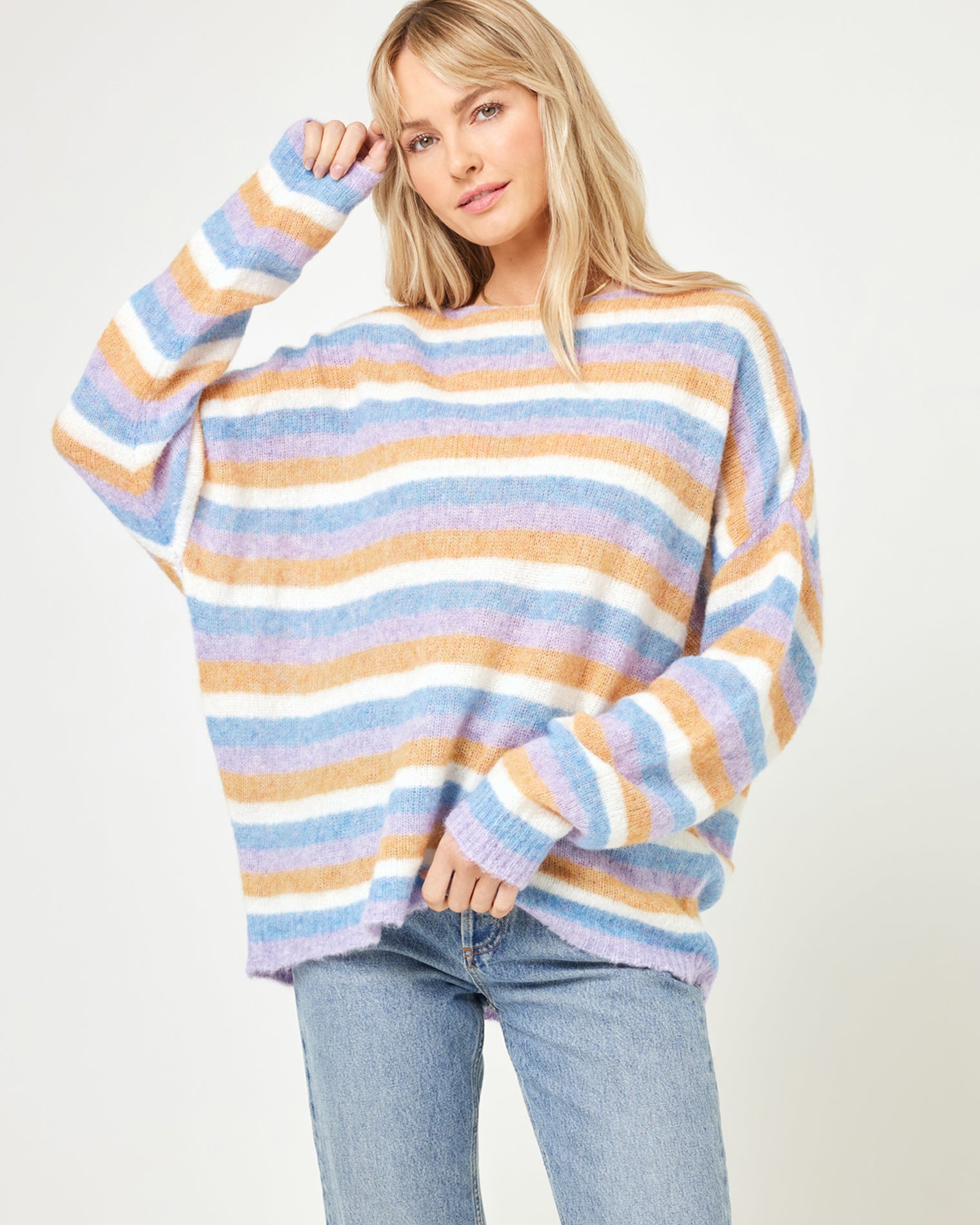 Product | LSPACE Cozy Clouds Sweater - Beautiful Skies Stripe