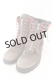 Moonage Devilment（清春） / カウレザーフロントZIPロングブーツ 41